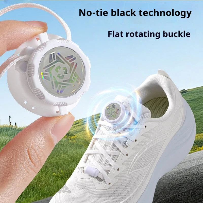 Twist Lock Automatic Flat Shoelaces Unisex