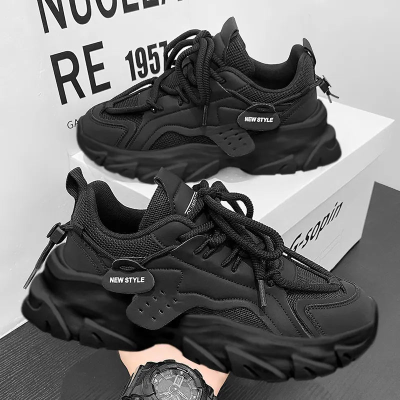 Men's Breathable Thick Soled Casual Sneakers Outdoor Running Four Seasons