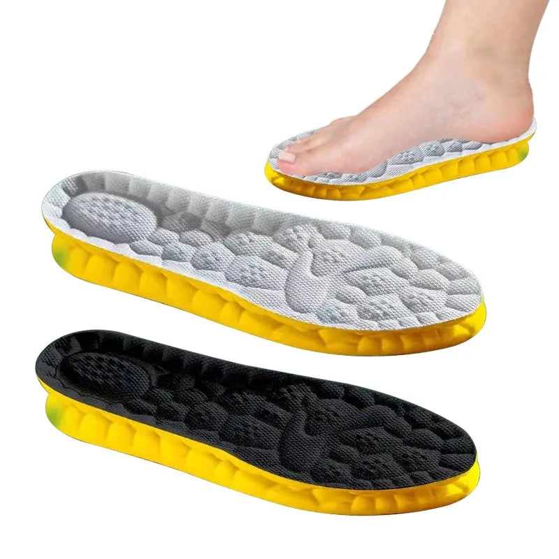 4D Cloud Technology Sports Insoles PU Soft Breathable Shock Absorption