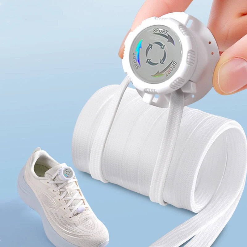 Twist Lock Automatic Flat Shoelaces Unisex