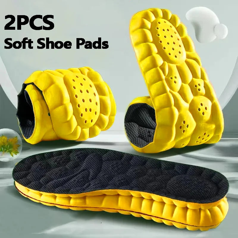 4D Cloud Technology Sports Insoles PU Soft Breathable Shock Absorption