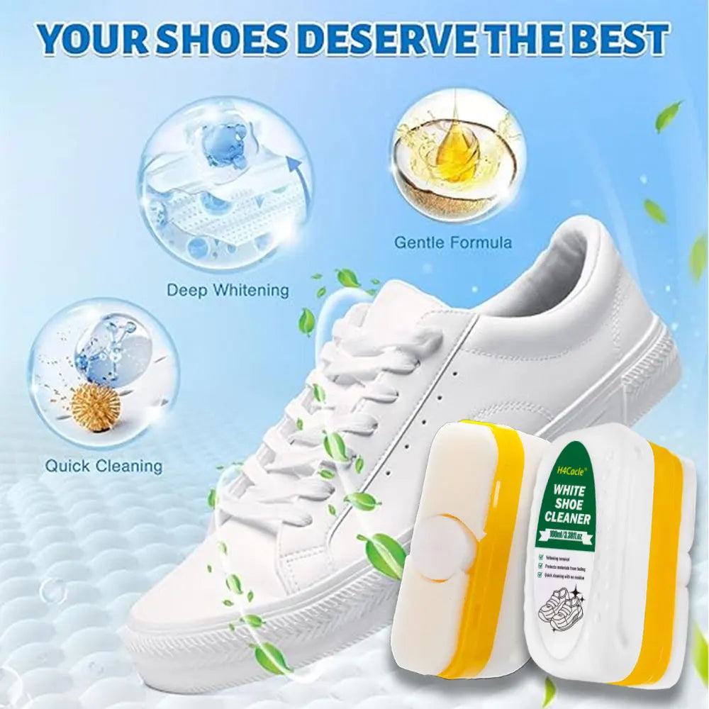 Multi-Functional Shoe Brush Soft Bristled Liquid Filled White Shoe Cleaner