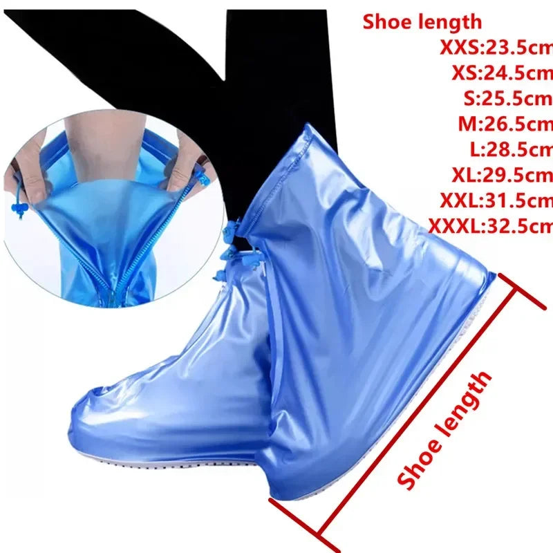 Rain Boots Non-Slip Silicone Waterproof Shoe Cover Thickened Protectors
