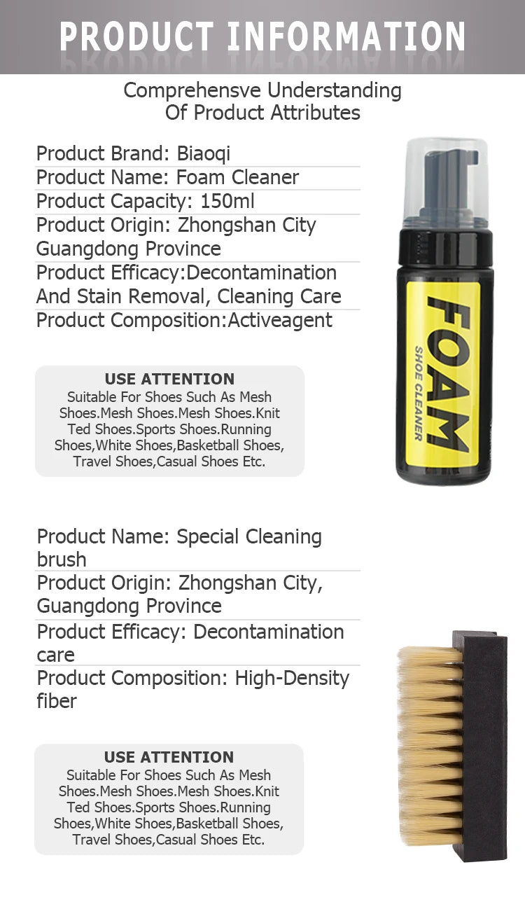 Shoe Cleaning Kit, Equipped with Shoe Cleaning Brush and Ultra-Fine Fiber Cleaning