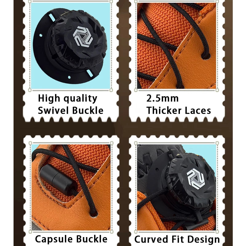 Twist Lock Automatic Flat Shoelaces Unisex