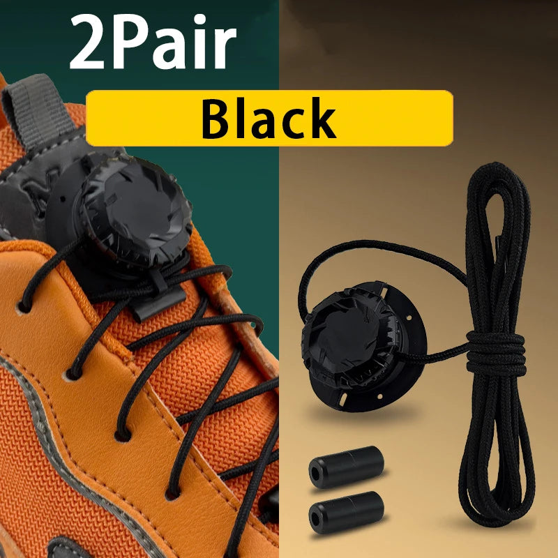 Twist Lock Automatic Flat Shoelaces Unisex