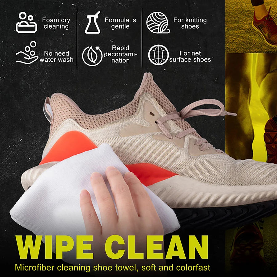 Shoe Cleaning Kit, Equipped with Shoe Cleaning Brush and Ultra-Fine Fiber Cleaning
