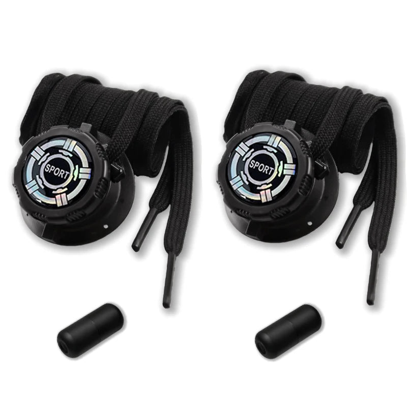 Twist Lock Automatic Flat Shoelaces Unisex