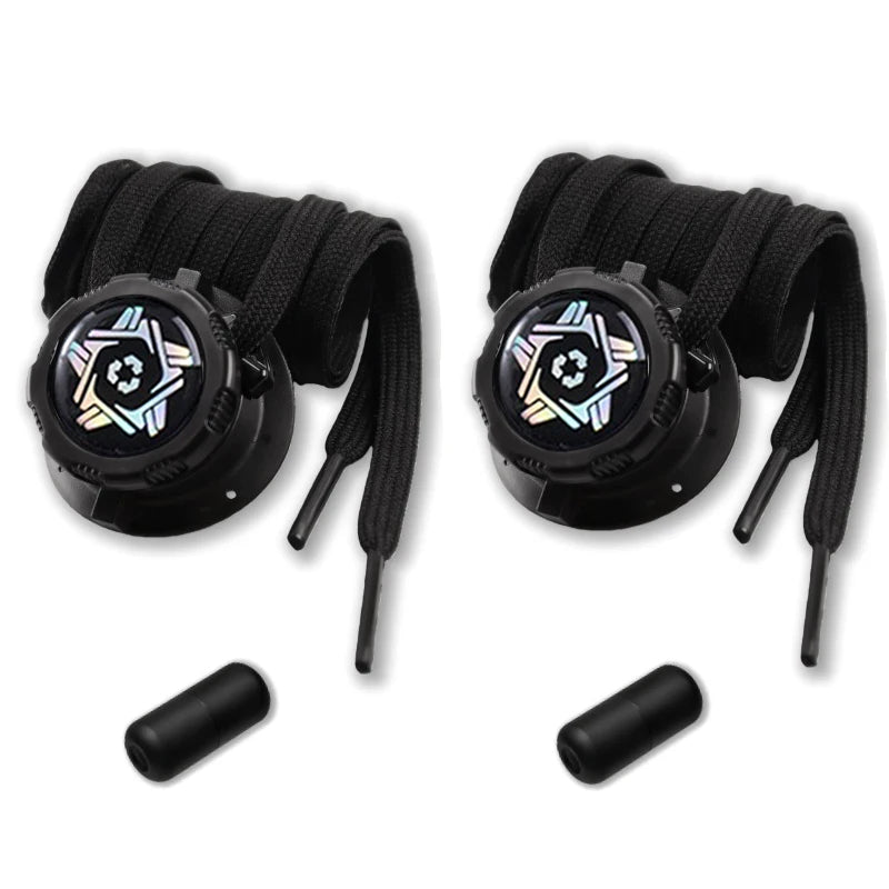 Twist Lock Automatic Flat Shoelaces Unisex
