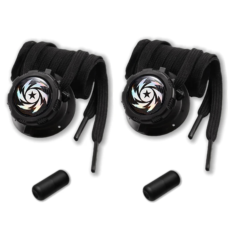 Twist Lock Automatic Flat Shoelaces Unisex