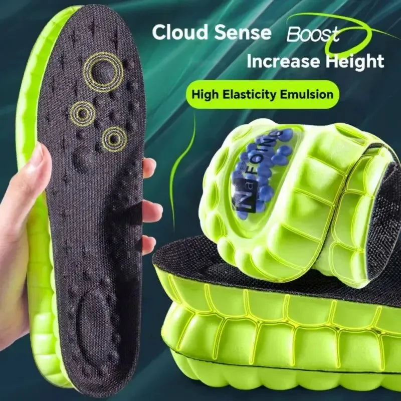 Sport Orthopedic Insoles PU Air Cushion Shock Absorption Deodorant Running