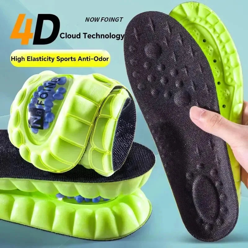 Sport Orthopedic Insoles PU Air Cushion Shock Absorption Deodorant Running