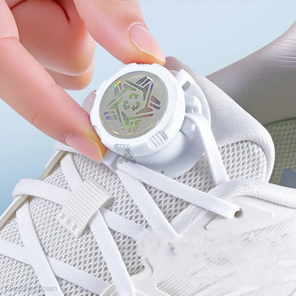 Twist Lock Automatic Flat Shoelaces Unisex