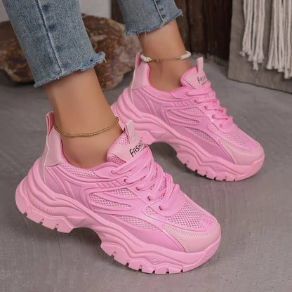 Women Outdoor Tennis Platform Sports Shoes Lightweight Chunky Sneakers