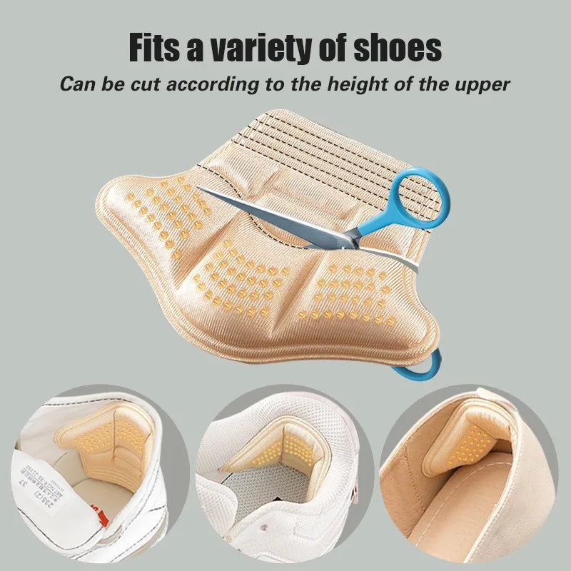 5D Antiwear Heel Pad Sneakers Self Adhesive Soft Foam Cushion Anti Slip