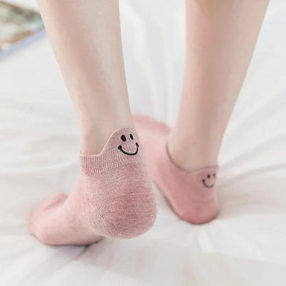 10 Pairs Kawaii Short Socks Women Spring Summer Heel Embroidered Ankle Socks