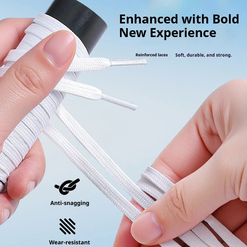 Twist Lock Automatic Flat Shoelaces Unisex