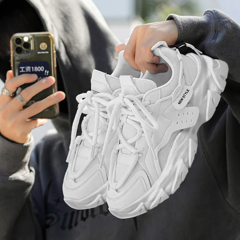 Men's Breathable Thick Soled Casual Sneakers Outdoor Running Four Seasons