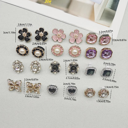 4PCS Flowers Shoelaces Charms Butterfly Shoes Buckles DIY Geometric Clips