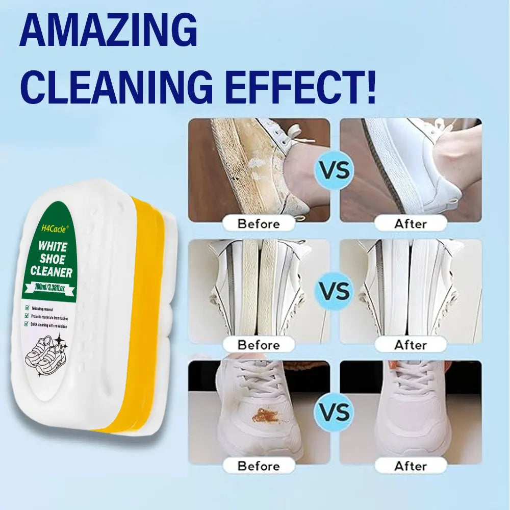 Multi-Functional Shoe Brush Soft Bristled Liquid Filled White Shoe Cleaner