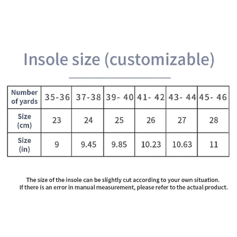 Sport Orthopedic Insoles PU Air Cushion Shock Absorption Deodorant Running