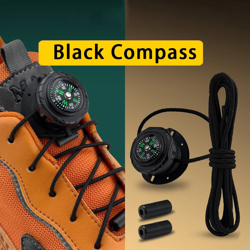 Twist Lock Automatic Flat Shoelaces Unisex