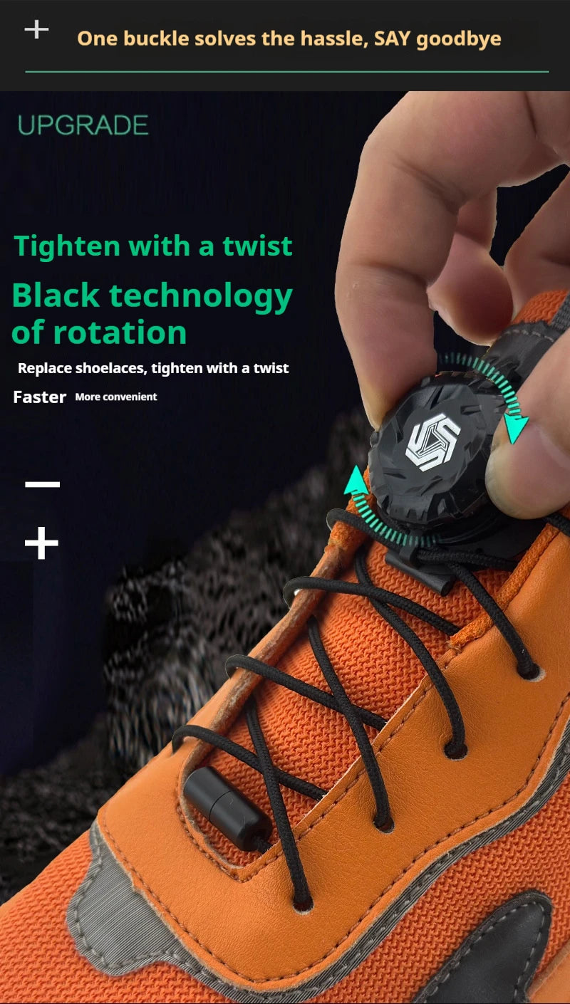 Twist Lock Automatic Flat Shoelaces Unisex