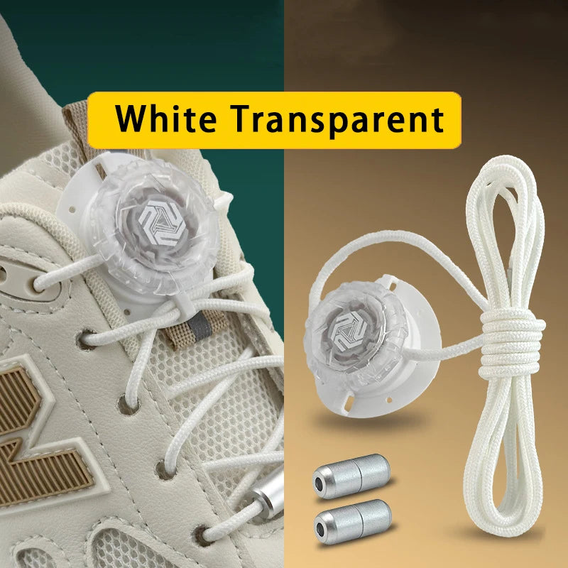 Twist Lock Automatic Flat Shoelaces Unisex