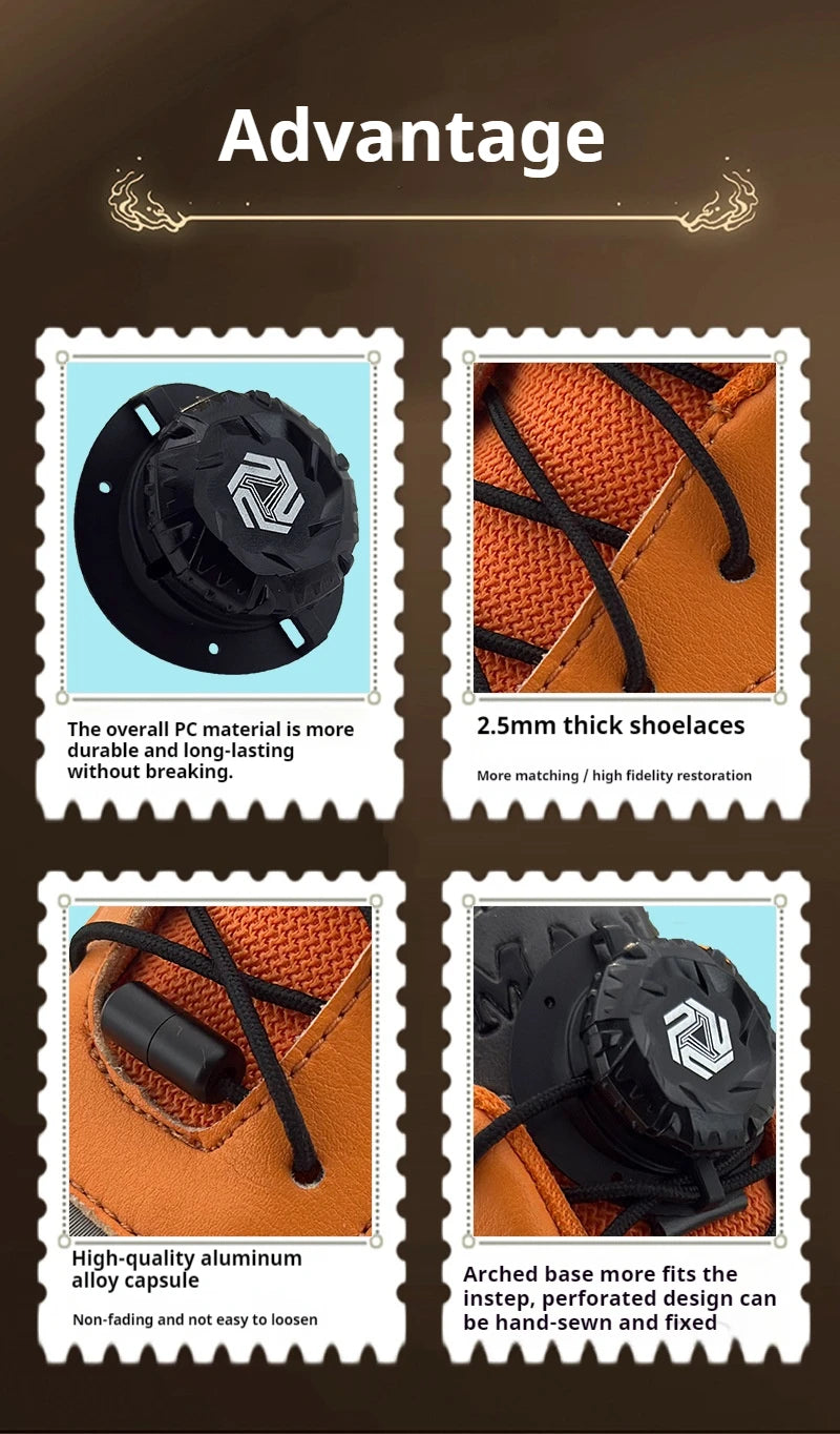 Twist Lock Automatic Flat Shoelaces Unisex