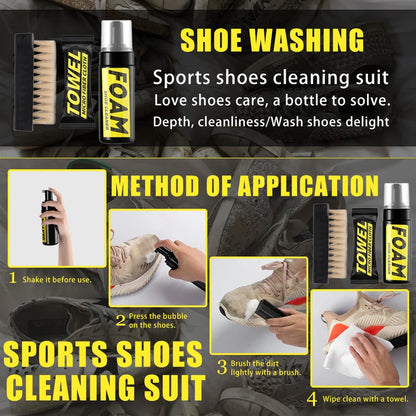 Shoe Cleaning Kit, Equipped with Shoe Cleaning Brush and Ultra-Fine Fiber Cleaning