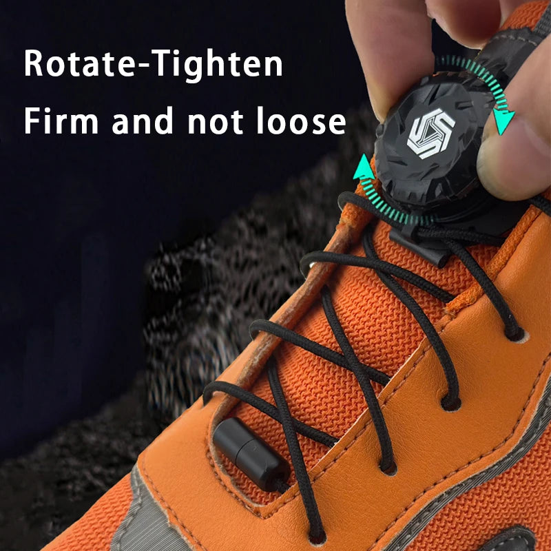 Twist Lock Automatic Flat Shoelaces Unisex