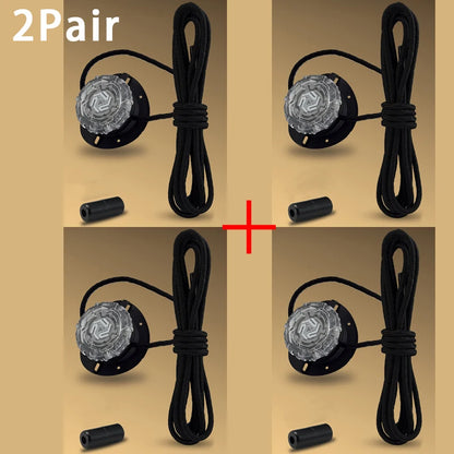 Twist Lock Automatic Flat Shoelaces Unisex