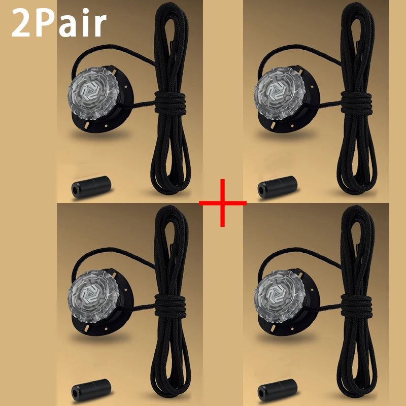 Twist Lock Automatic Flat Shoelaces Unisex