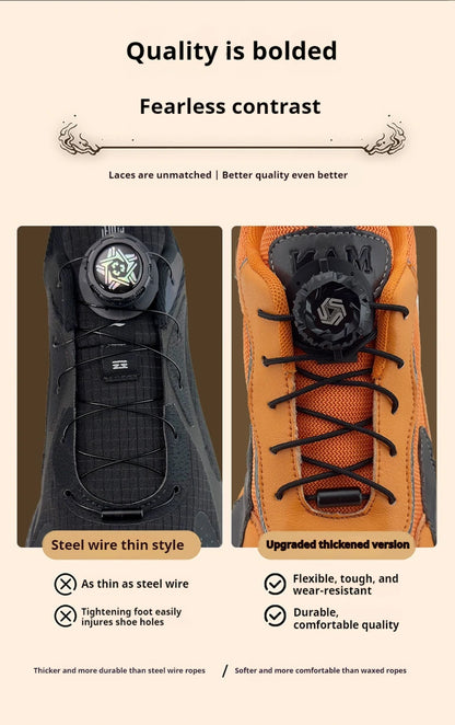 Twist Lock Automatic Flat Shoelaces Unisex