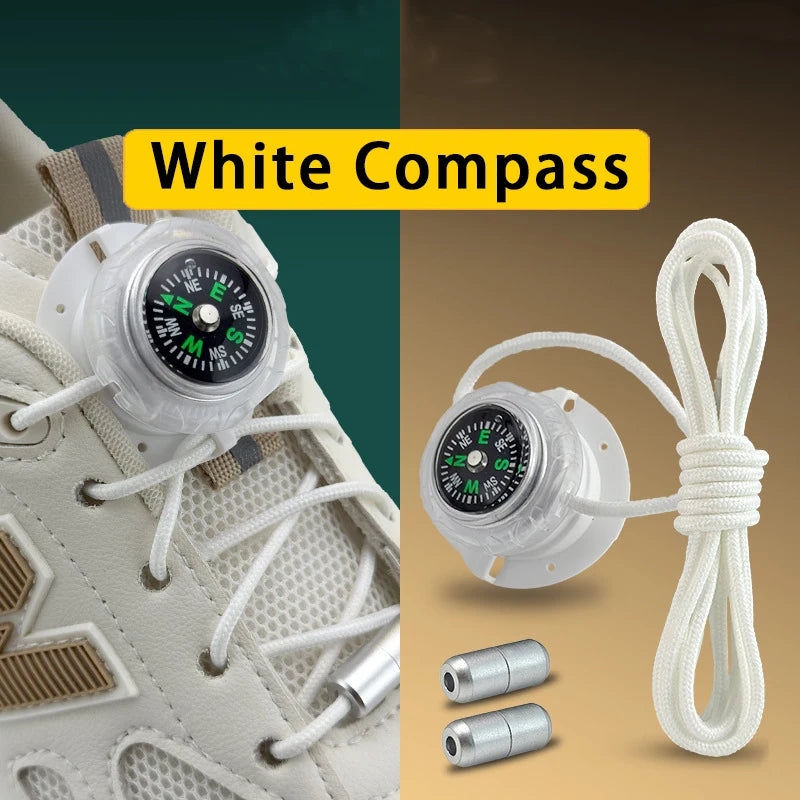 Twist Lock Automatic Flat Shoelaces Unisex