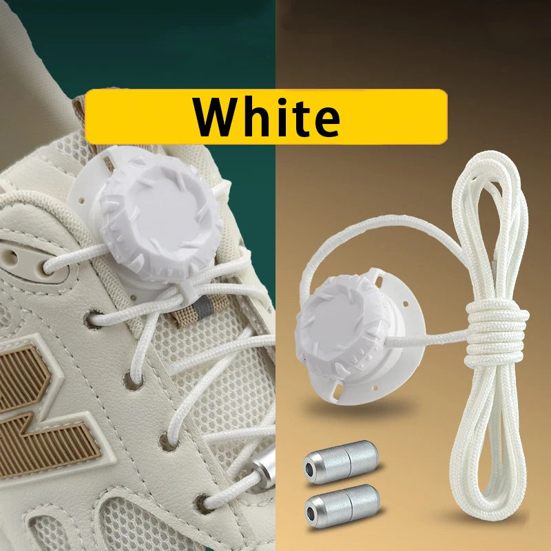 Twist Lock Automatic Flat Shoelaces Unisex