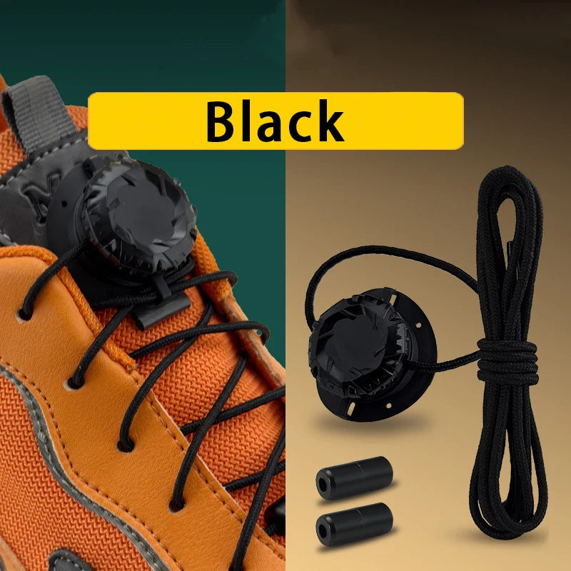 Twist Lock Automatic Flat Shoelaces Unisex