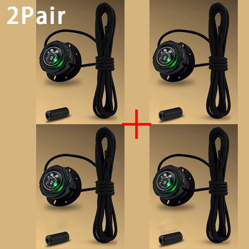 Twist Lock Automatic Flat Shoelaces Unisex