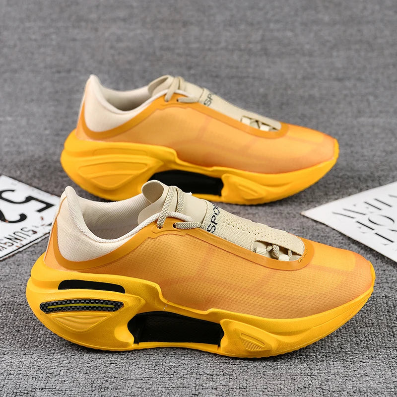 Men Breathable Lightweight Comfortable Athletic Sneakers Daily Walking Marathon.