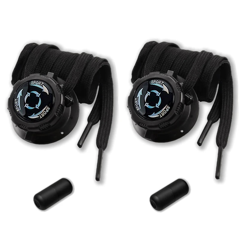 Twist Lock Automatic Flat Shoelaces Unisex