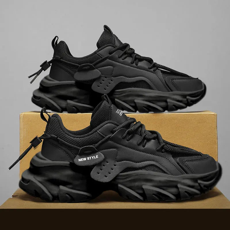 Men's Breathable Thick Soled Casual Sneakers Outdoor Running Four Seasons