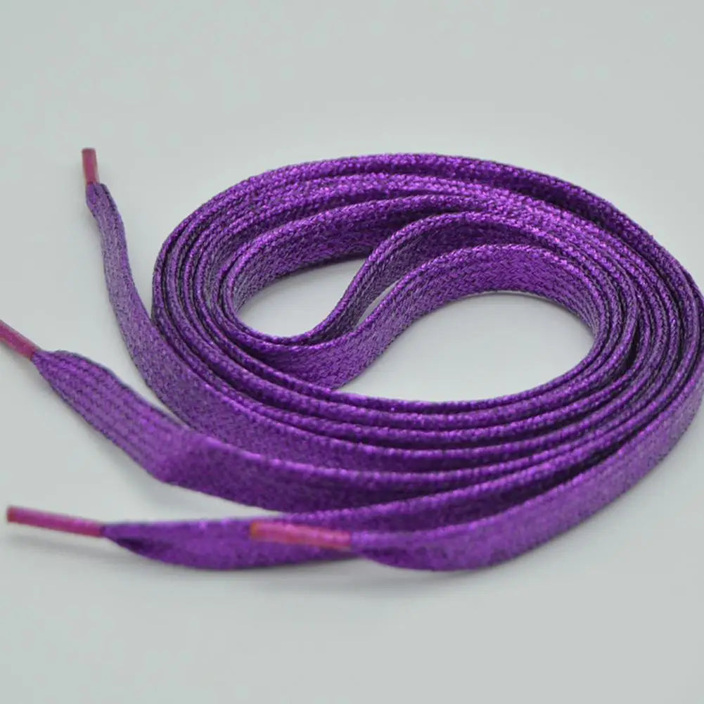 Shiny Gold Silver Colorful Bright Shoelaces 113-115cm Sneaker Sport Laces