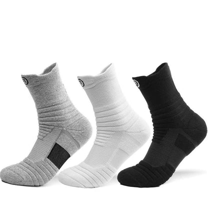 3 Pairs Men's Compression Socks Basketball Sports Cycling Running Tube Socks