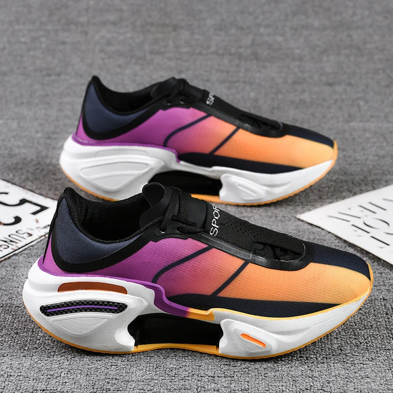 Men Breathable Lightweight Comfortable Athletic Sneakers Daily Walking Marathon.