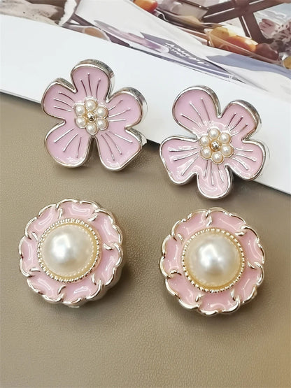 4PCS Flowers Shoelaces Charms Butterfly Shoes Buckles DIY Geometric Clips