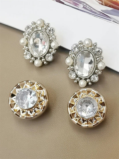 4PCS Flowers Shoelaces Charms Butterfly Shoes Buckles DIY Geometric Clips