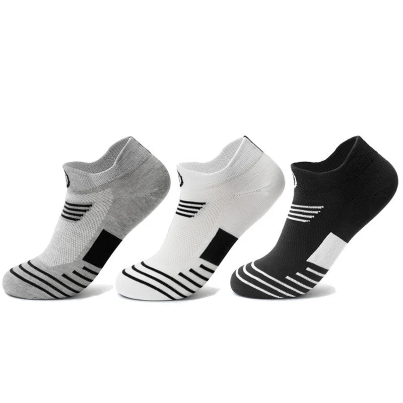 3 Pairs Men's Compression Socks Basketball Sports Cycling Running Tube Socks