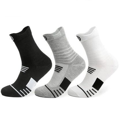 3 Pairs Men's Compression Socks Basketball Sports Cycling Running Tube Socks
